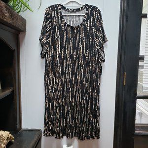 Black Tie-Dye Super Soft Mini Dress